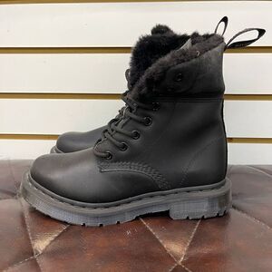 Dr Martens 1460 Kolbert Black Snowplow Boots Women Size 6 (AA333)
